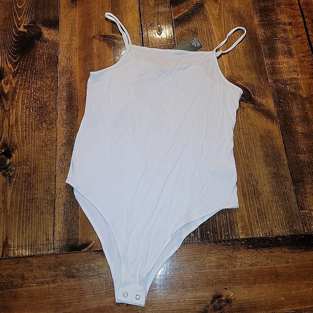 Wild Fable Off-White Ribbed Bodysuit - XL